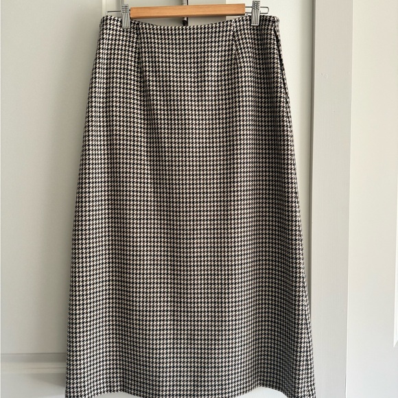 Vintage Michael Kors Midi Houndstooth Skirt - Picture 4 of 4